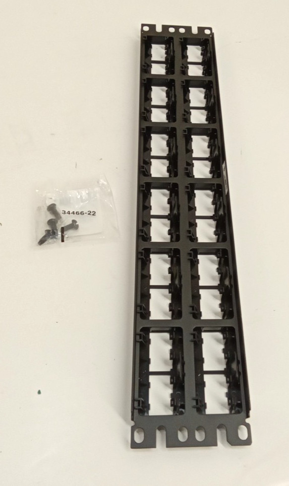 Panduit CPP48WBLY Mini-Com Modular Patch Panel with Faceplate 48 Port 2 RU Black