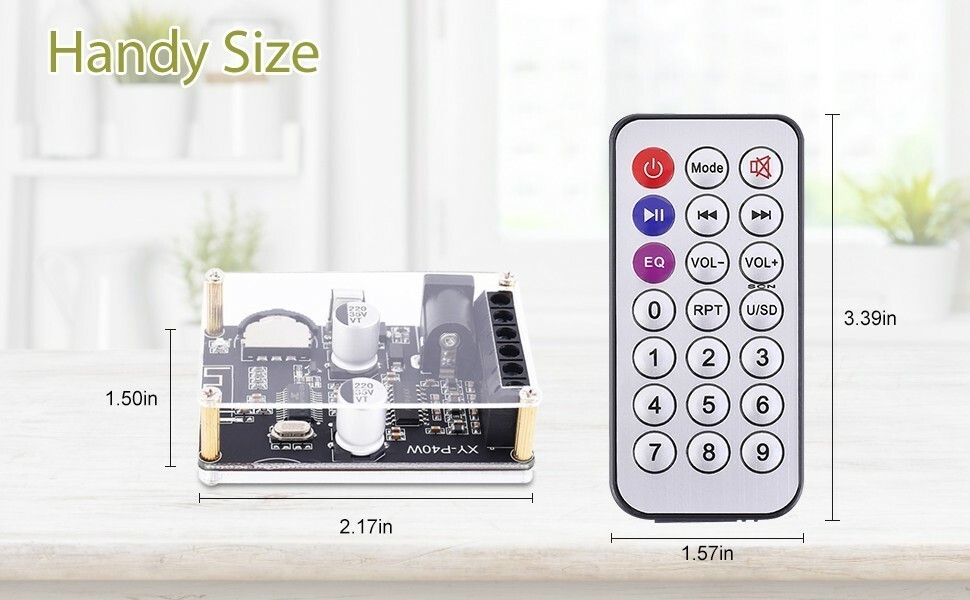 Digital Stereo Bluetooth Audio Receiver Board Amplifier Remote Power Module 24V