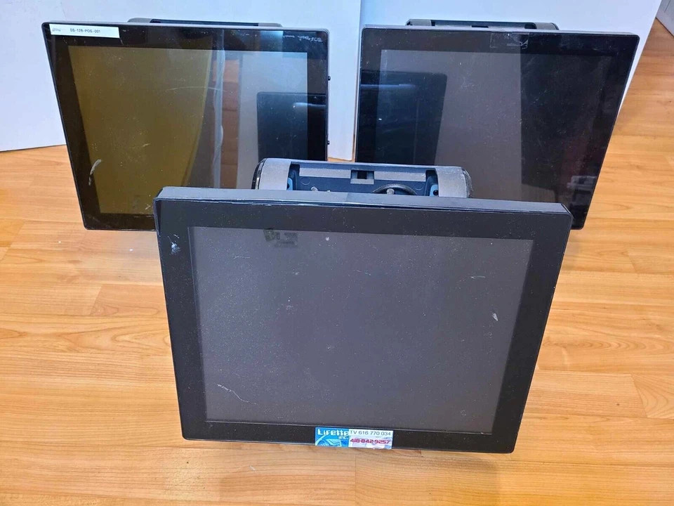 *UNTESTED* LOT OF 3x ECLIPSE TOUCH POS ALPHA PF315V+ FLAT ALL IN ONE SYSTEM ^^