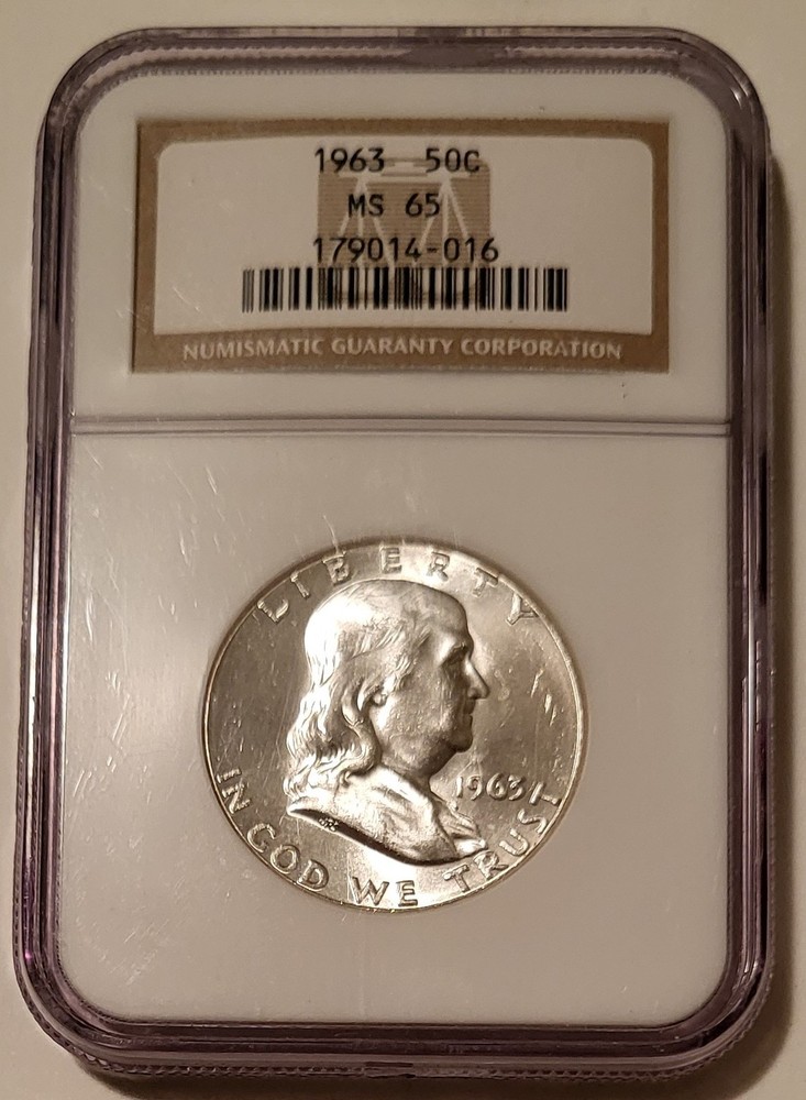 NGC 1963 Franklin Half Dollar MS65