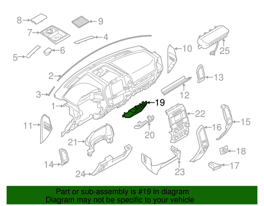 Genuine Ford Storage Compartment FL3Z-1504338-AJ