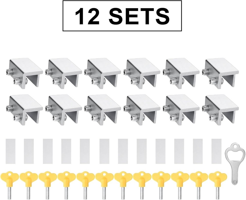 12 Pack Sliding Window Locks with Key – Safety & Security Solution
