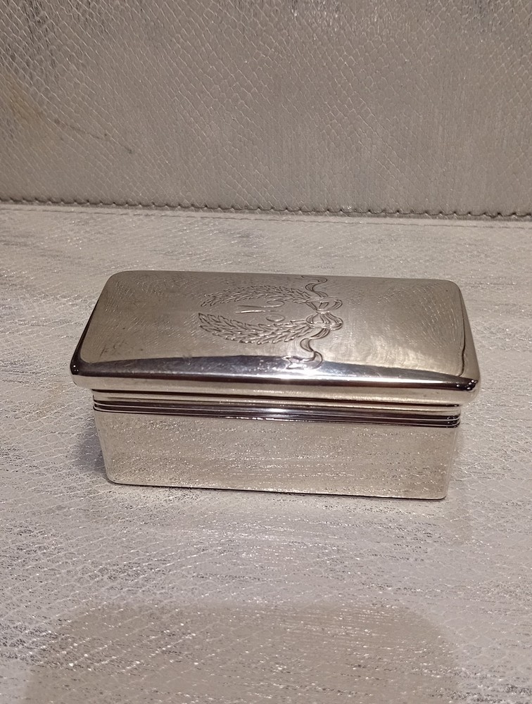 Solid Silver Edwardian Box London 1908 G H James & Co.