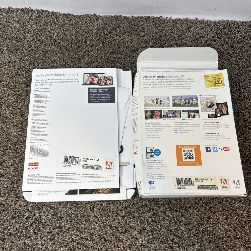 Adobe Photoshop Elements 10 And 13 Win/Mac BAD CODES READ!