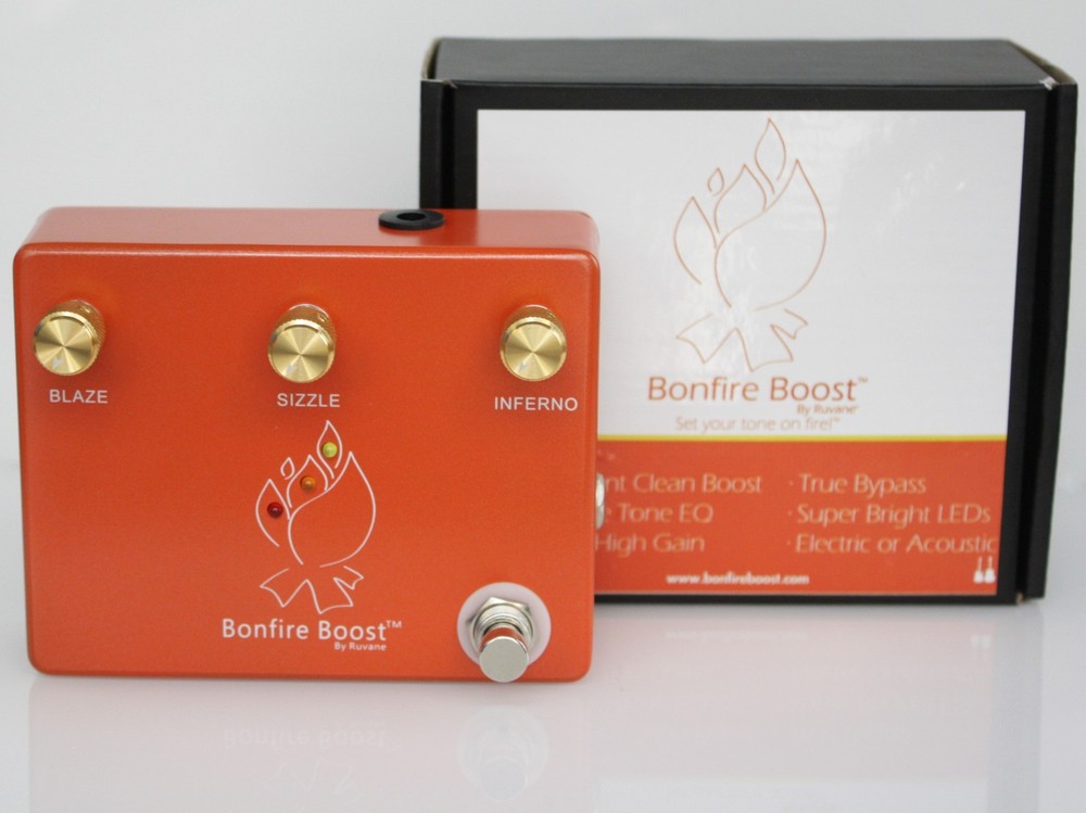 Bonfire Boost Clean Boost Guitar Pedal-W/Overdrive gain setting