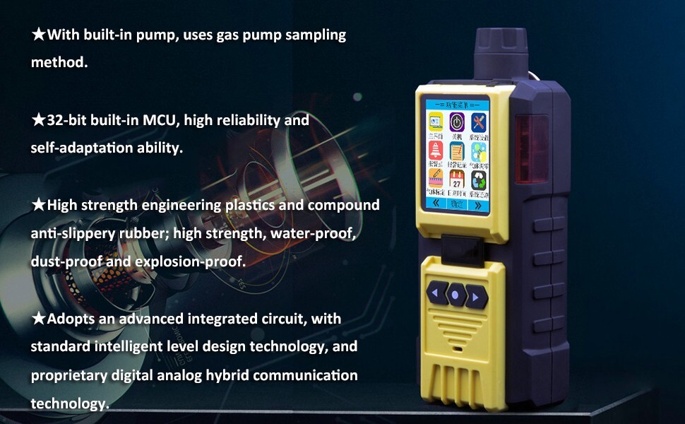 Handheld PH3 Gas Detector Phosphine Analyzer Range 0-20ppm 0.1ppm with Pump