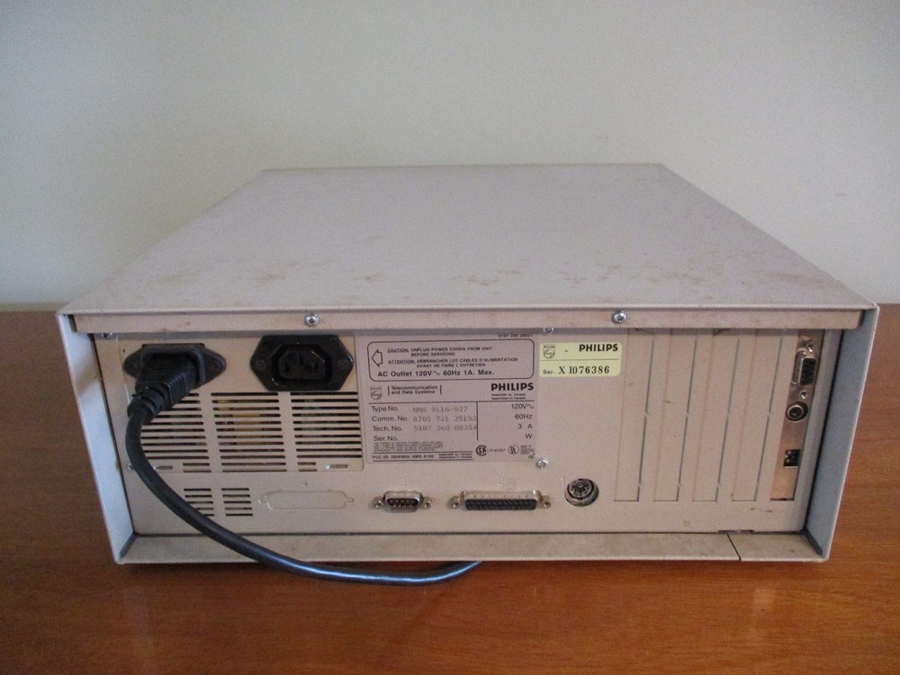 Vintage 1988 Computer Philips NMS 9100 Intel 8088 Powers Up Untested