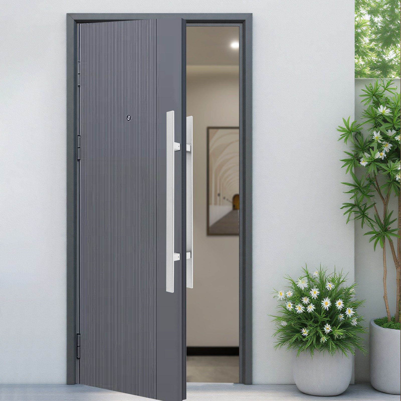 Dual Sided Push Pull Door Handle H-Shaped Handle Sliding Door Handle Stainless