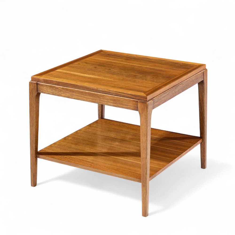 Lane Rhythm Mid Century Square Walnut Side End Table