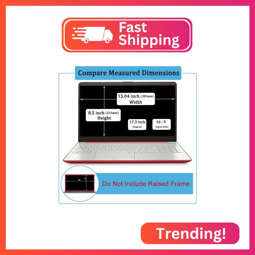 2 Pack Anti-Glare Screen Protector for 17.3" HP Laptop/HP Envy 17/HP Pavilion 17