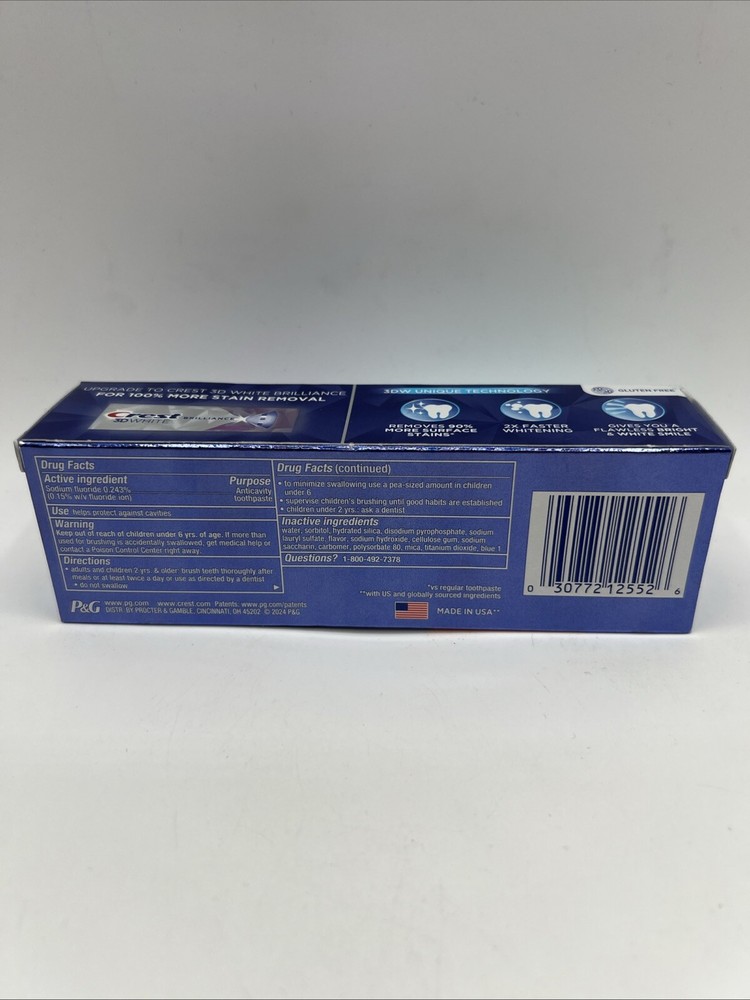 Crest Advanced Arctic Fresh Fluoride Anticavity Toothpaste 2.4 oz 3 Pack