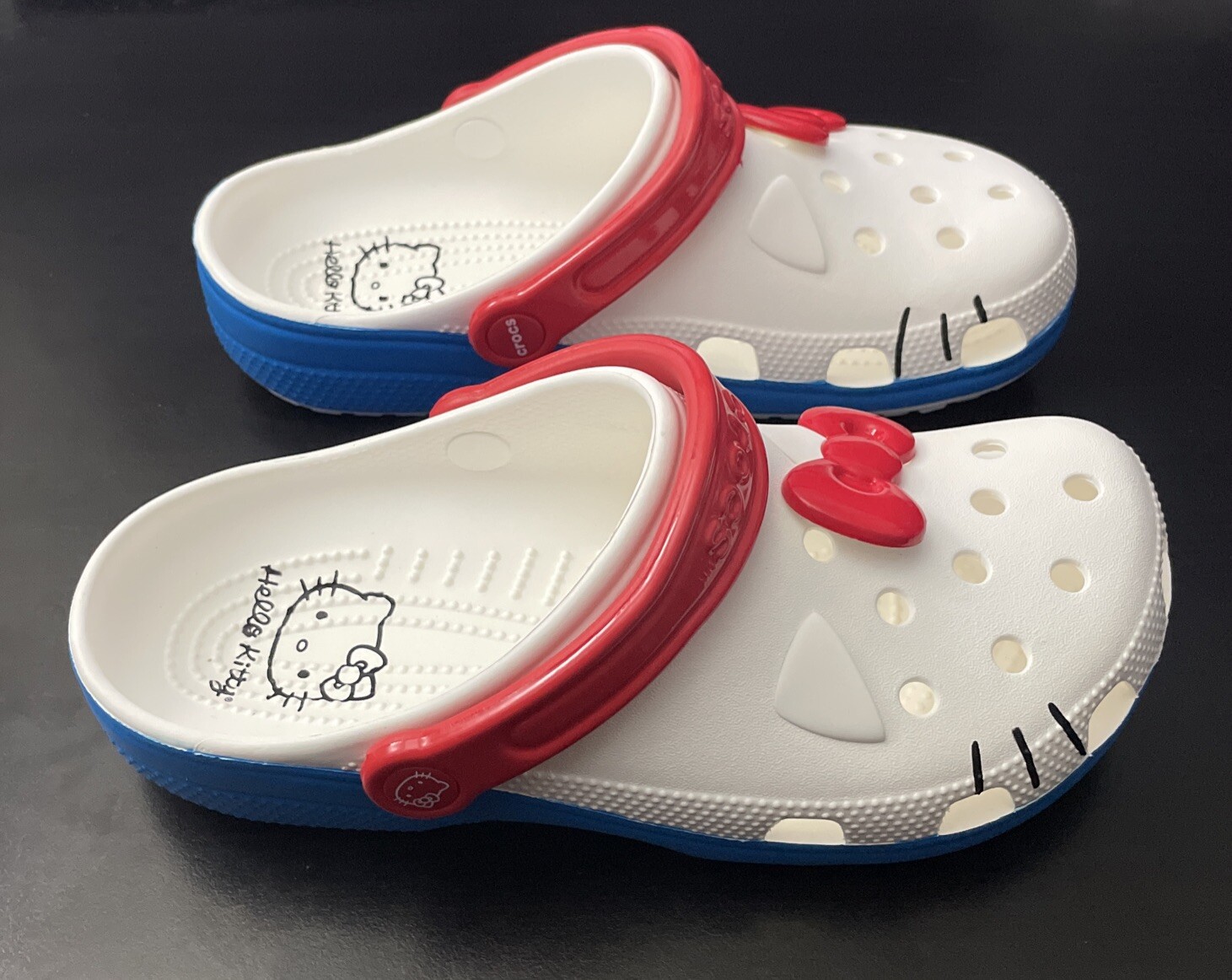 Crocs Unisex Adult Classic Hello Kitty White, Women Sizes 9, 10, 11, 12, Men 13