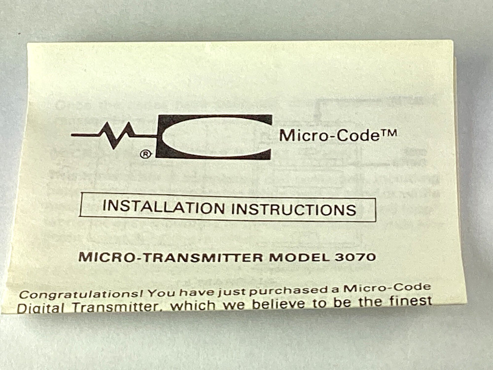 OEM NOS Multi-Code 3070 300 MHz Visor Gate Garage Remote Micro-Code