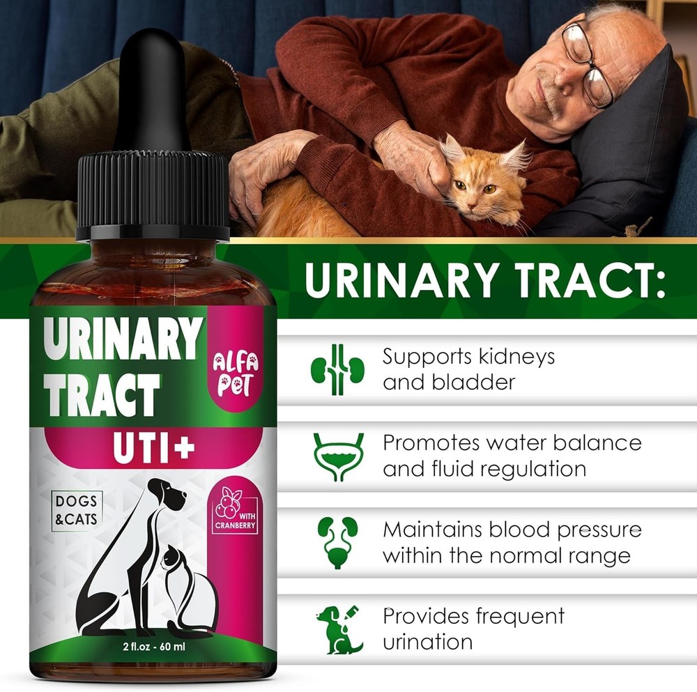 Natural Cranberry UTI Support Drops for Pets – Easy & Effective 2 Oz Formula