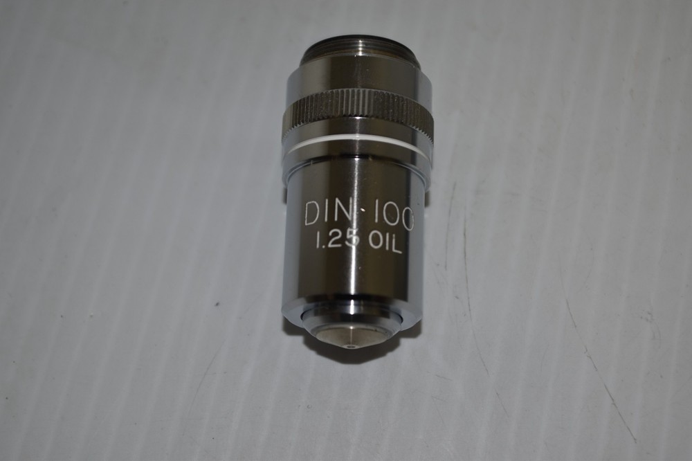 EDMUND MICROSCOPE OPTICS DIN 100 OBJECTIVE (QEG5)