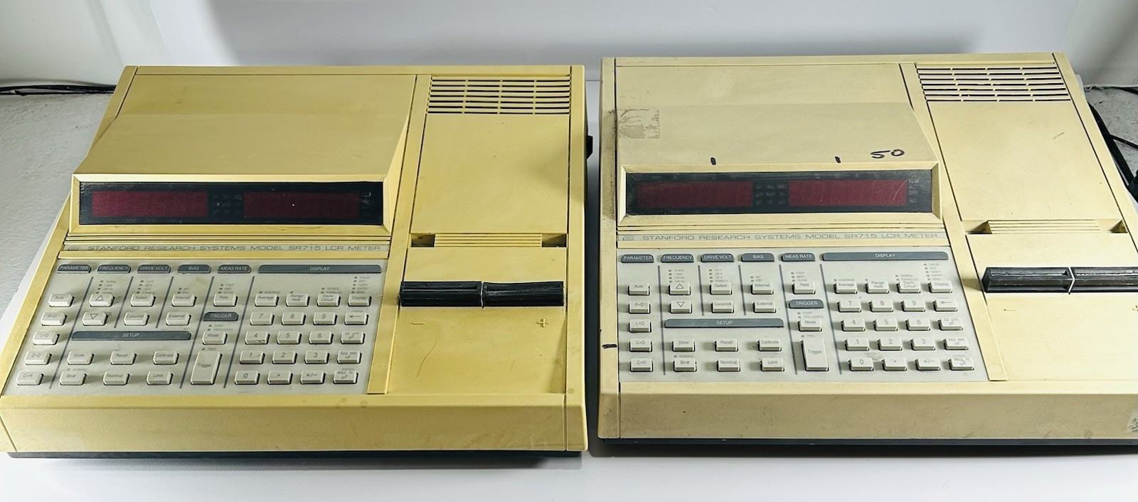 Lot Of 2 Stanford Research Systems SR715 LCR Meter Powers on untested Sold As Is