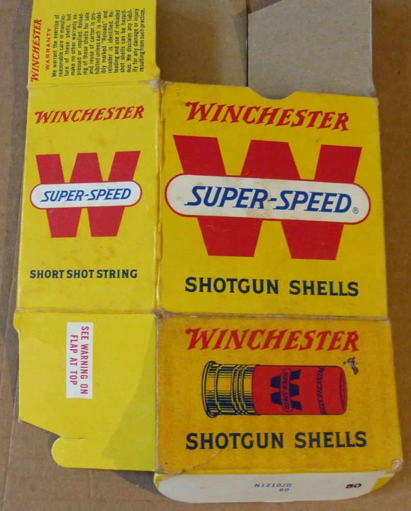 Vintage Winchester Super Speed 12GA Shotgun Shells Empty Boxes