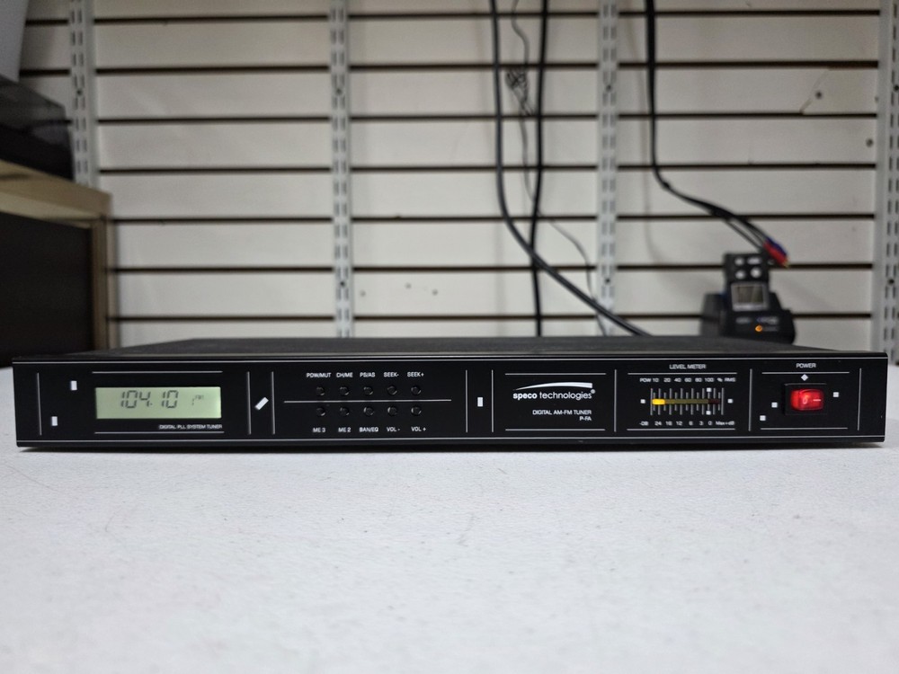 Speco Technologies P-FA Digital Tuner AM-FM W/Remote TESTED & WORKING