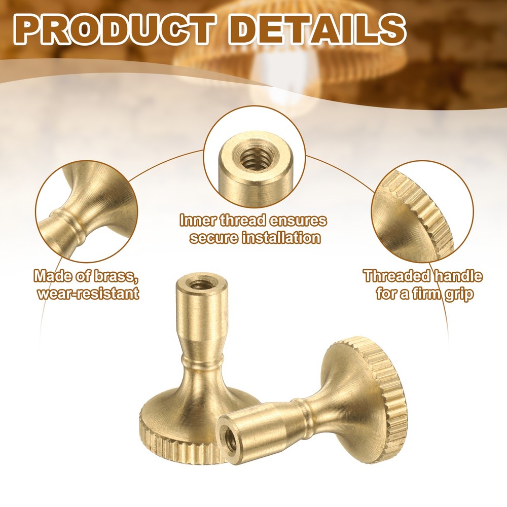 2Pcs Lamp Switch Knob, Turn On/Off Light Switch Knob Replacement, Copper