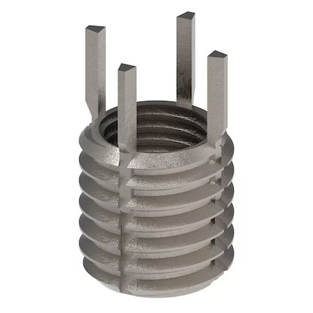 Key Locking Thread Insert, Thin Wall, 4 Keys, 7/16"-20 Int Thrd Sz, 9/16"-12