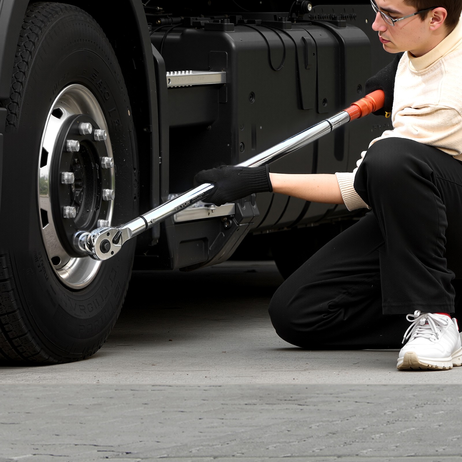 VEVOR Click Torque Wrench 3/4 In Drive 100-600 lbf-ft/136-814N.m Dual-direction