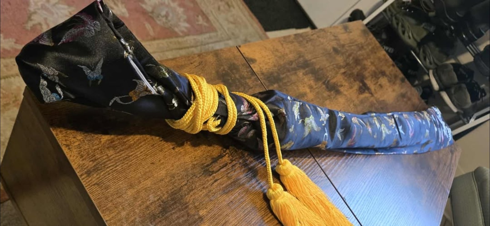 Cold Steel Mizutori Crane Katana Compete With Silk Bag.