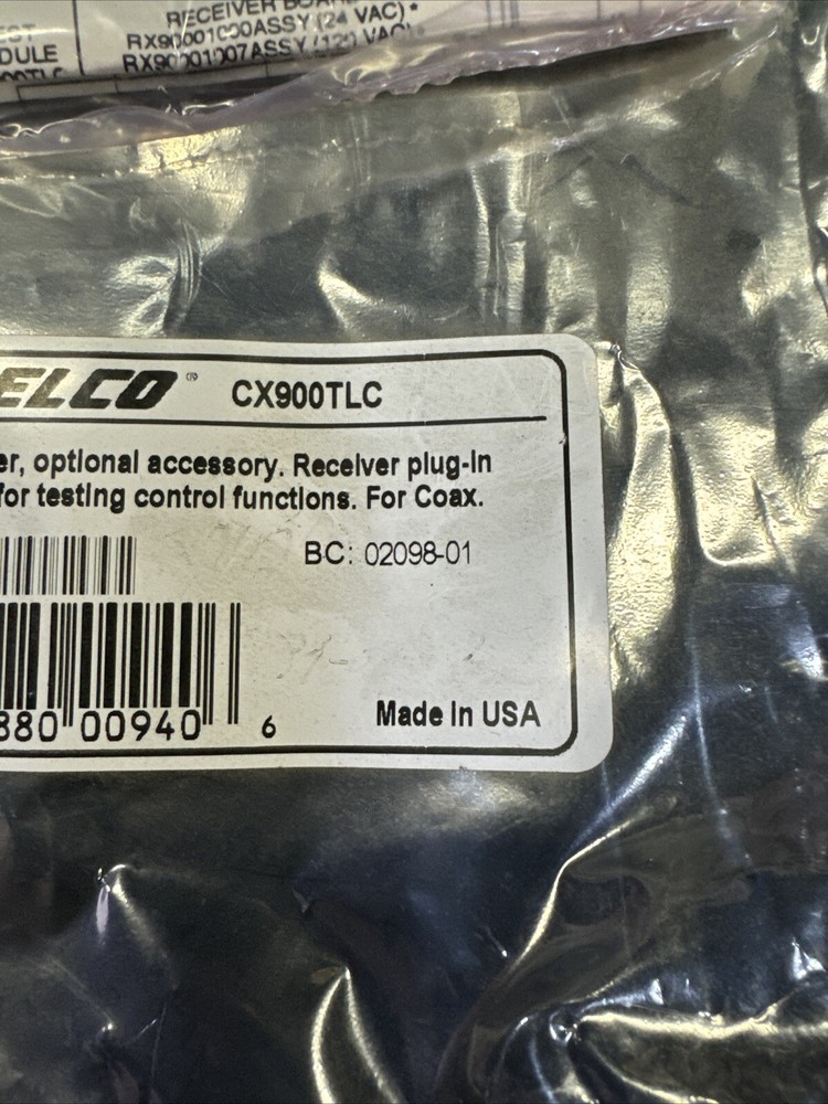 Pelco CX900TLC Receiver Plug Module For Testing Control Functions