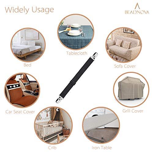 Bed Sheet Straps 4 Pcs Bed Sheet Holders Fitted Sheet Clips Adjustable Sheet