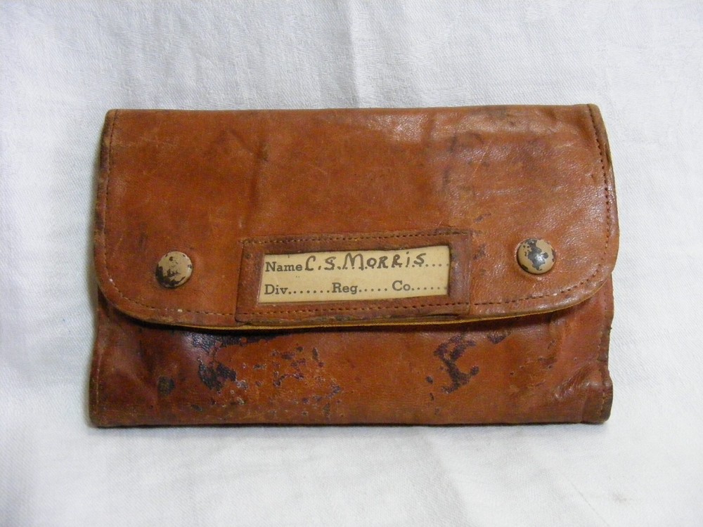 Vintage WW1 to WW2 U.S. Leather Sewing Kit Pouch 8-a #29
