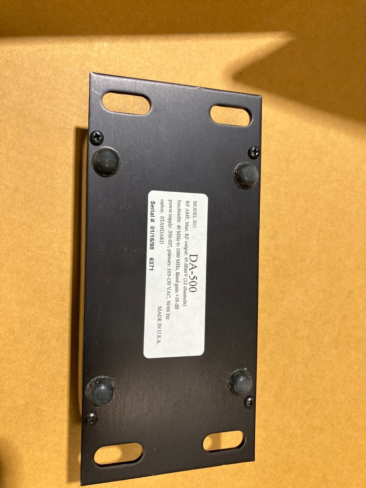 Multiplex Tech Channel Innovations Broadband RF Amplifier Model#DA-500