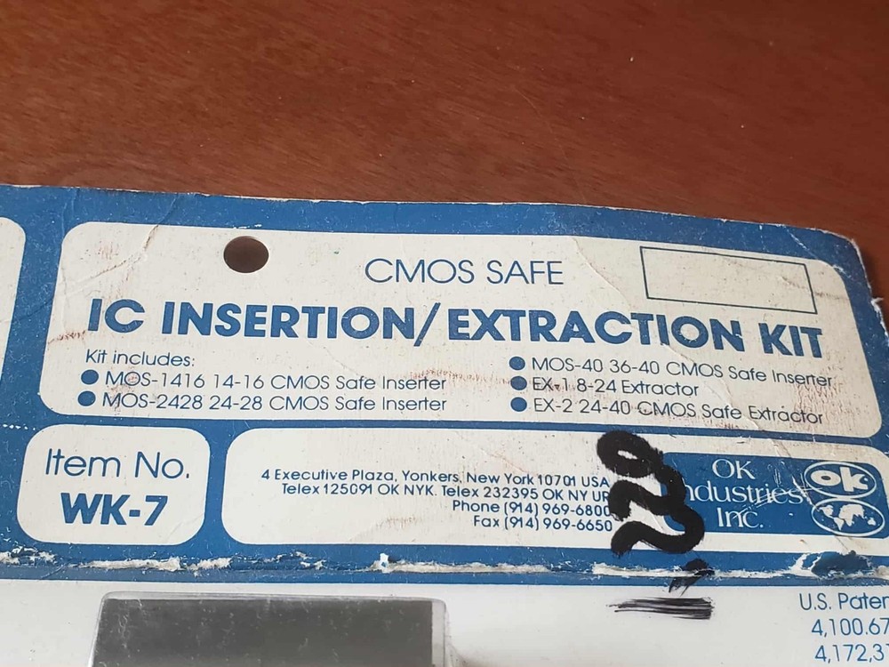 IC Insertion Extraction TOOLS Kit DIP 8-40 Pins remover puller OKi WK-7