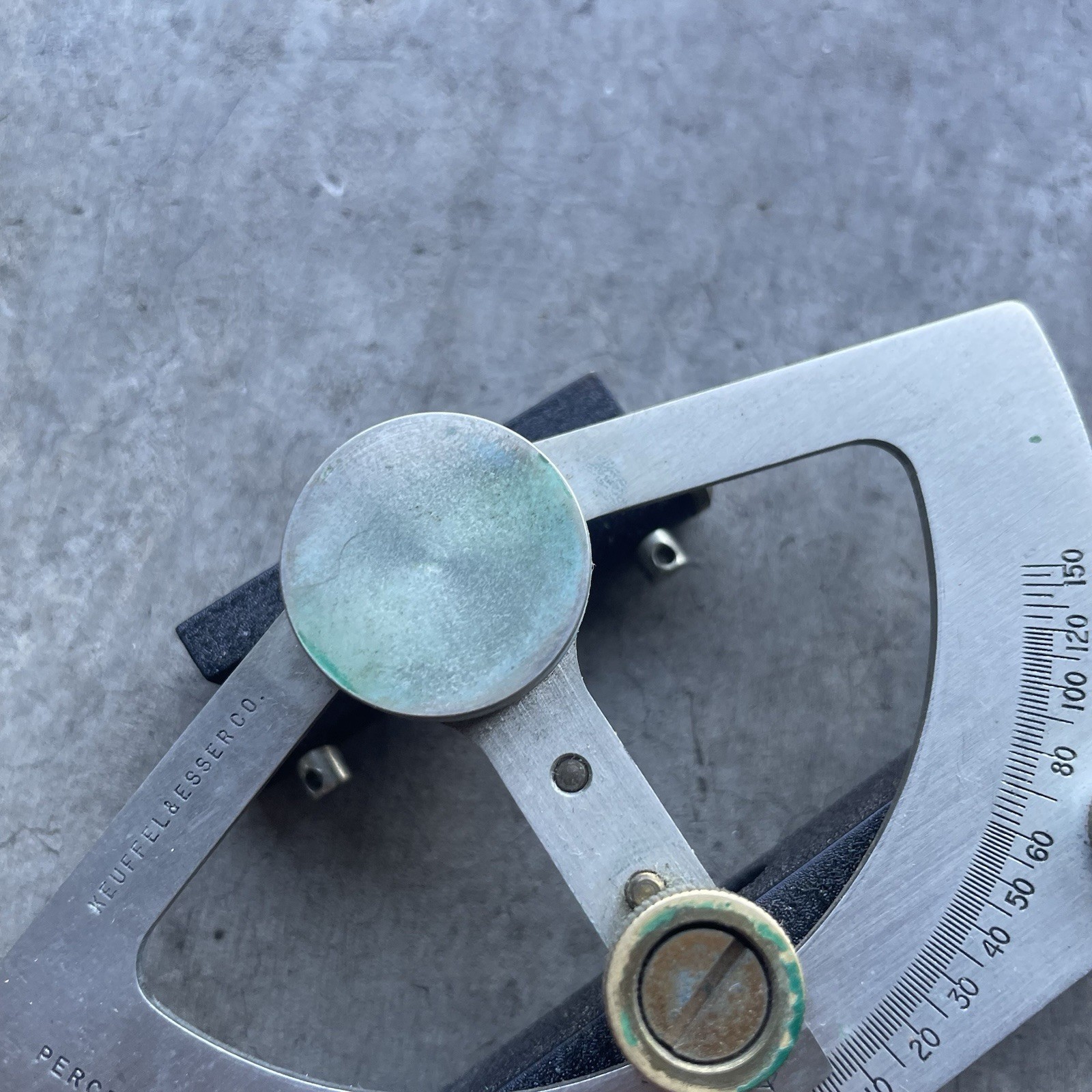 Vintage Keuffel & Esser (K&E) Abney Level Clinometer –With Original Leather Case