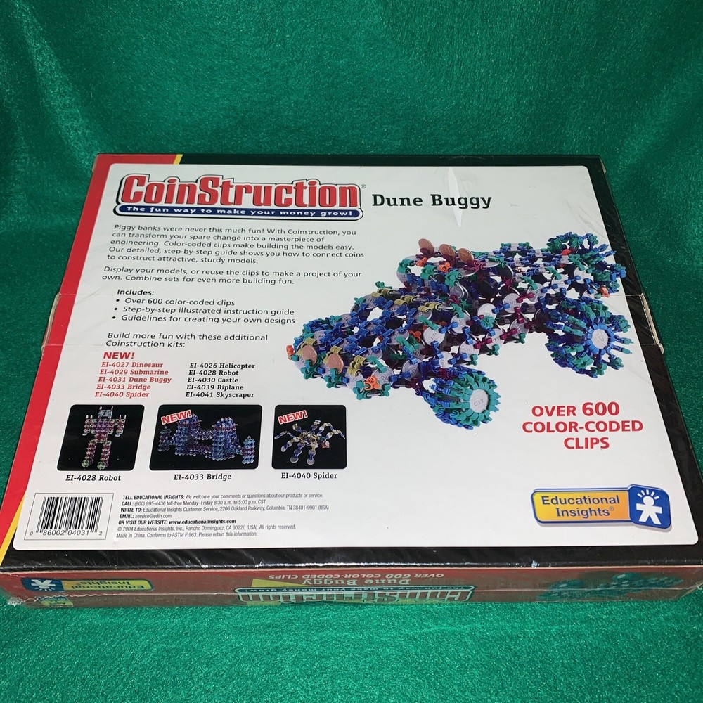 CoinStruction. Dune Buggy. 600 + color-coded clip. New.