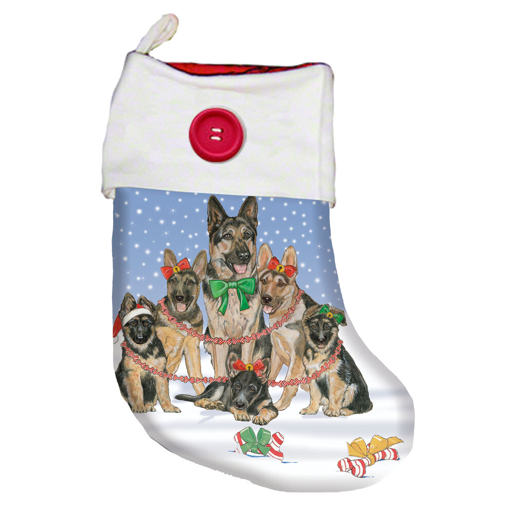German Shepherd Christmas Stocking