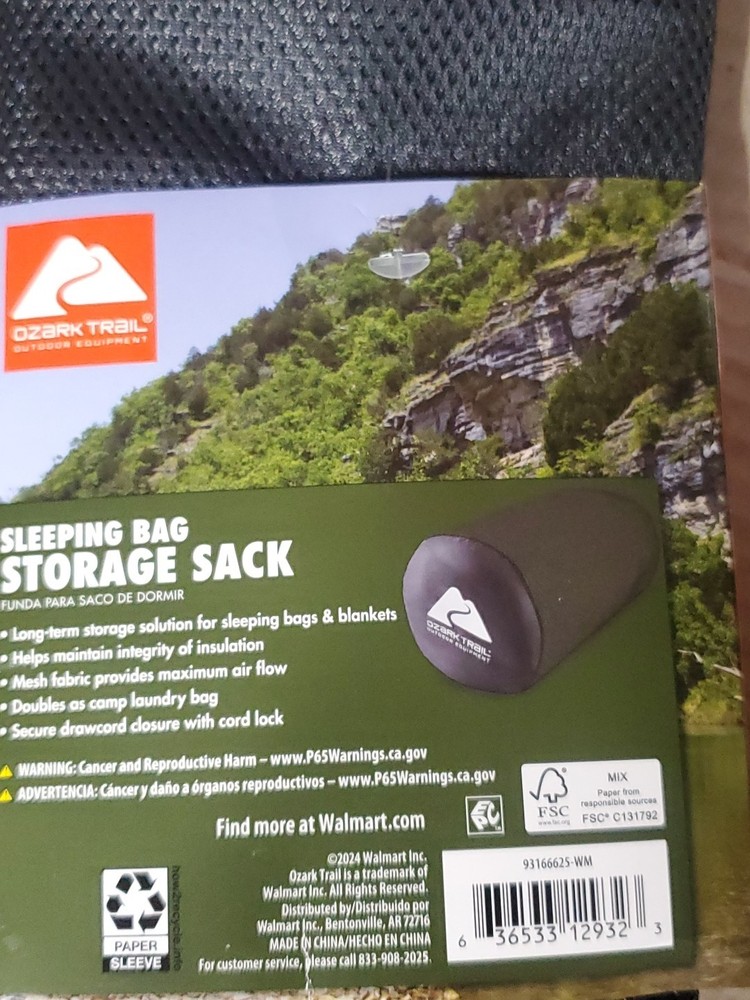 OZARK TRAIL SLEEPING BAG STORAGE SACK