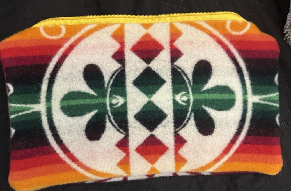 Pendleton Creation Turtle Iroquois Cosmetic Bag Wool EUC