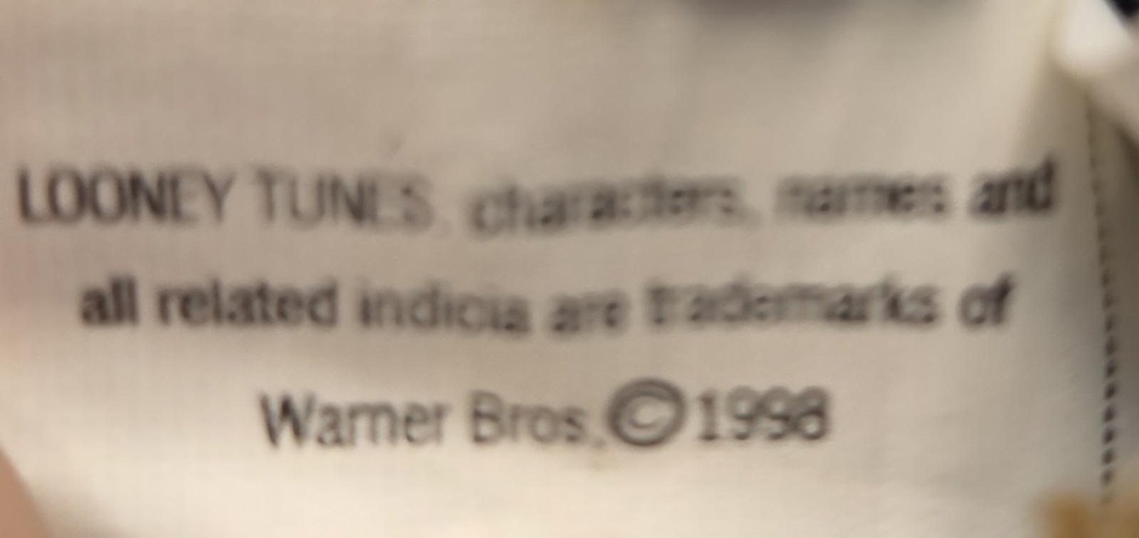 Vtg 1998 Warner Bros Looney Tunes "TWEETY WEAR" Mini Denim Backpack w/Keychain🐤