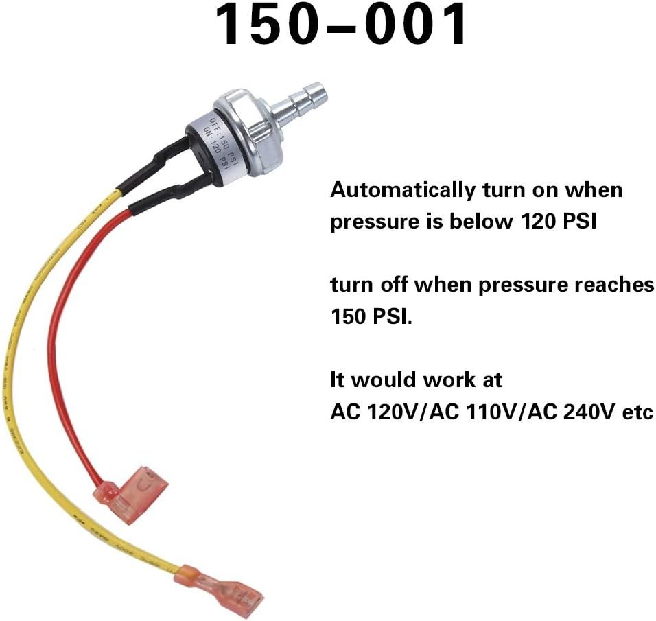 Automatic 150 PSI Pressure Switch - Ideal for Air Compressors & Simple Setup