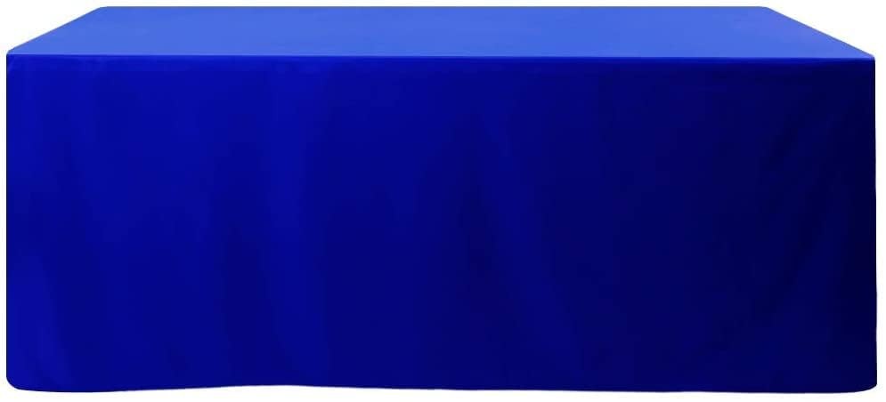 1 Pc 8 Feet Fitted Open Back Rectangular 3 96" x 30" (Rectangular) Royal Blue