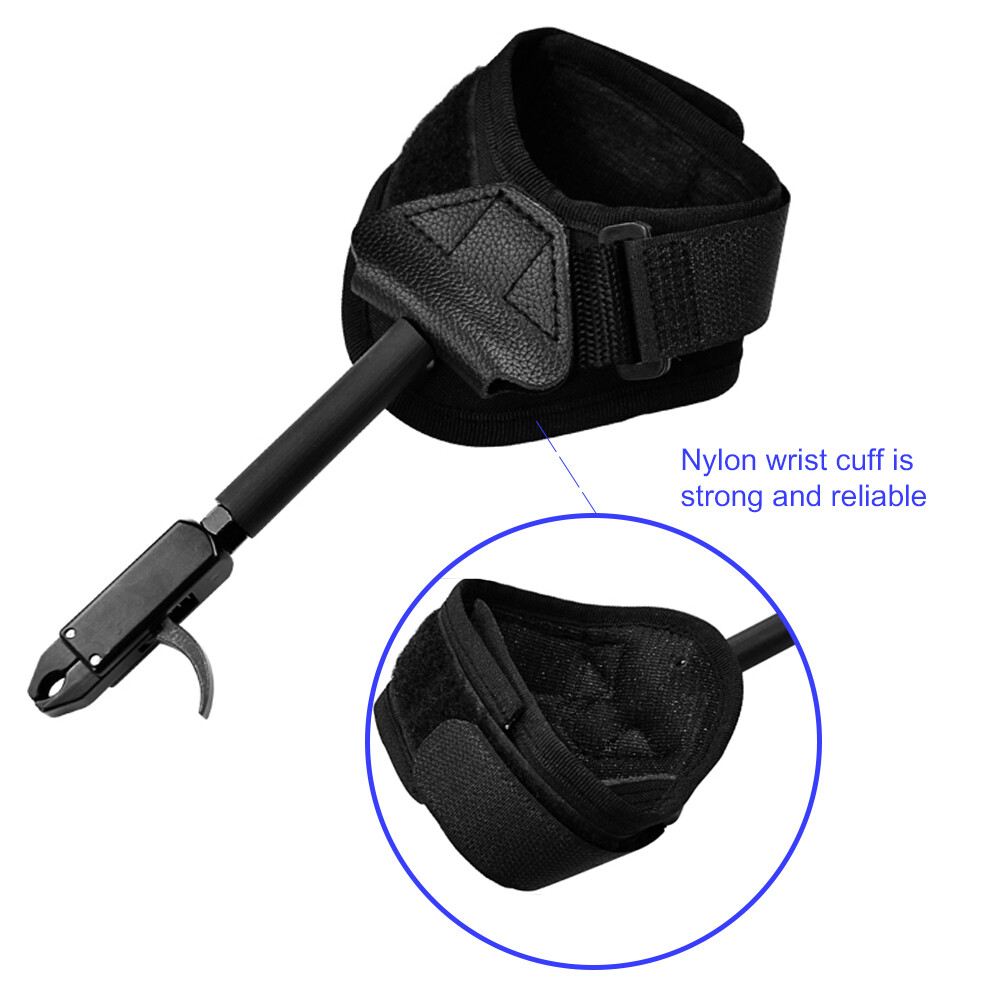 Archery Caliper Release Aids Adjustable Wrist Strap Trigger Compound Bow Hunting