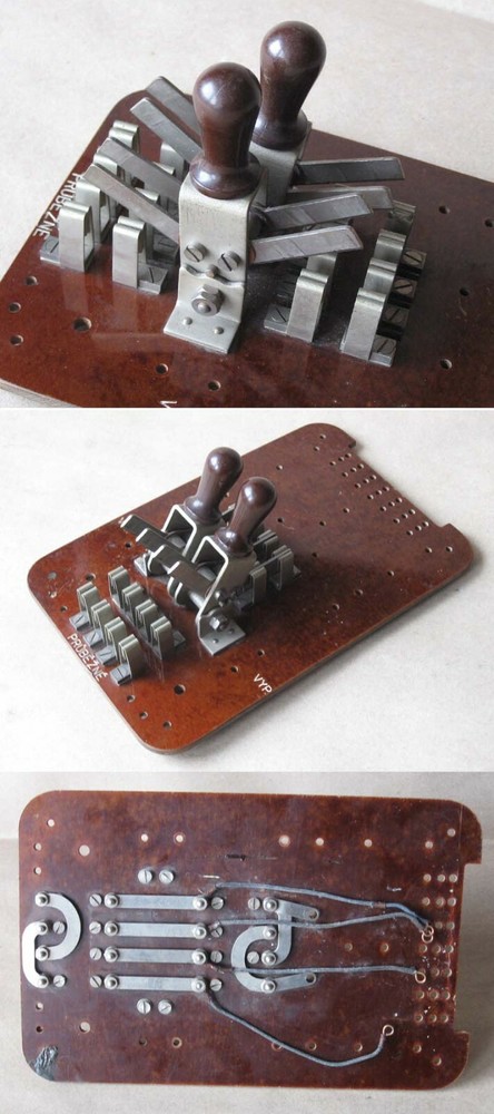 ANTIQUE ELECTRIC INSTRUMENT DEVICE CHANGE-OVER SWITCH / ca. 1930