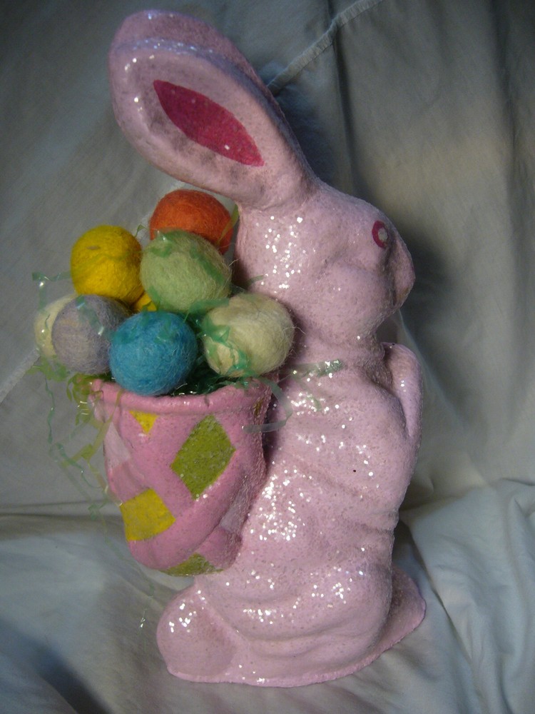 Wonderful Handmade Christopher James Paper Mache Bunny for Easter