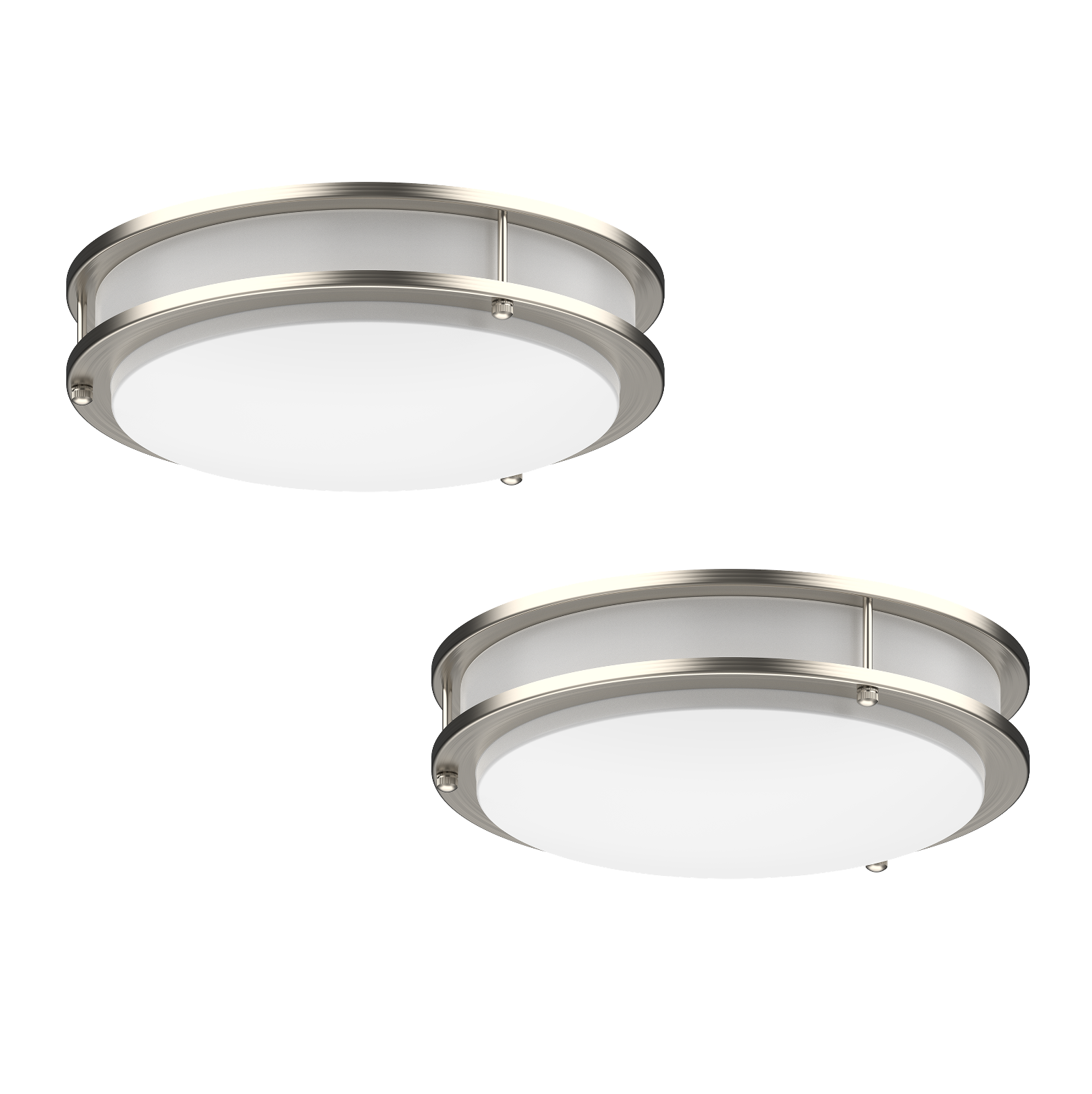 2-PACK LED Flush Mount Dimmable Ceiling Light 4000K Daylight 10"/12"/14