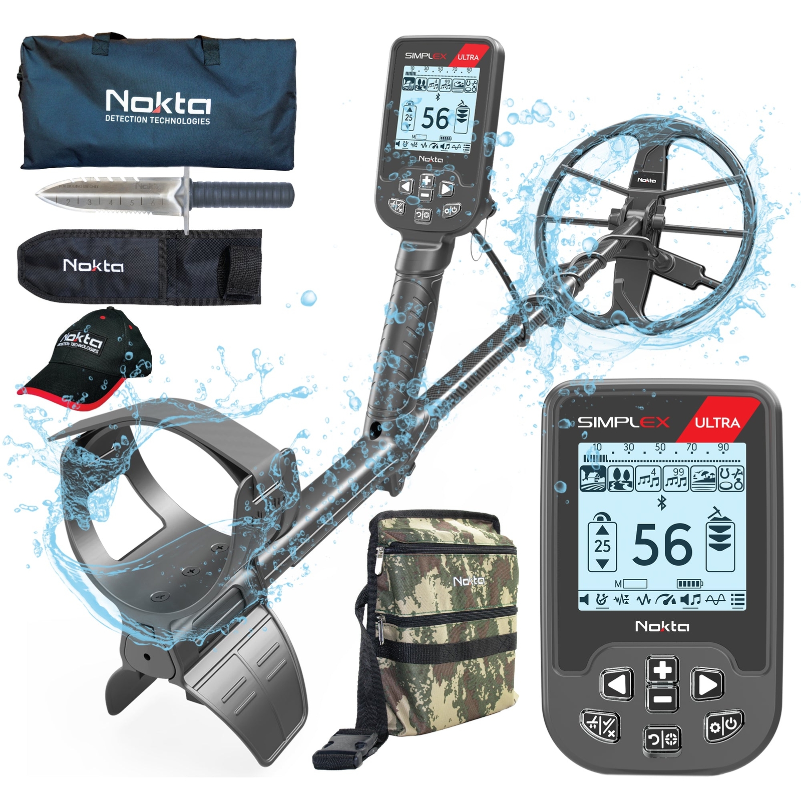 Nokta Simplex Ultra Metal Detector Waterproof - 11000625 + Serious Beginner Pack