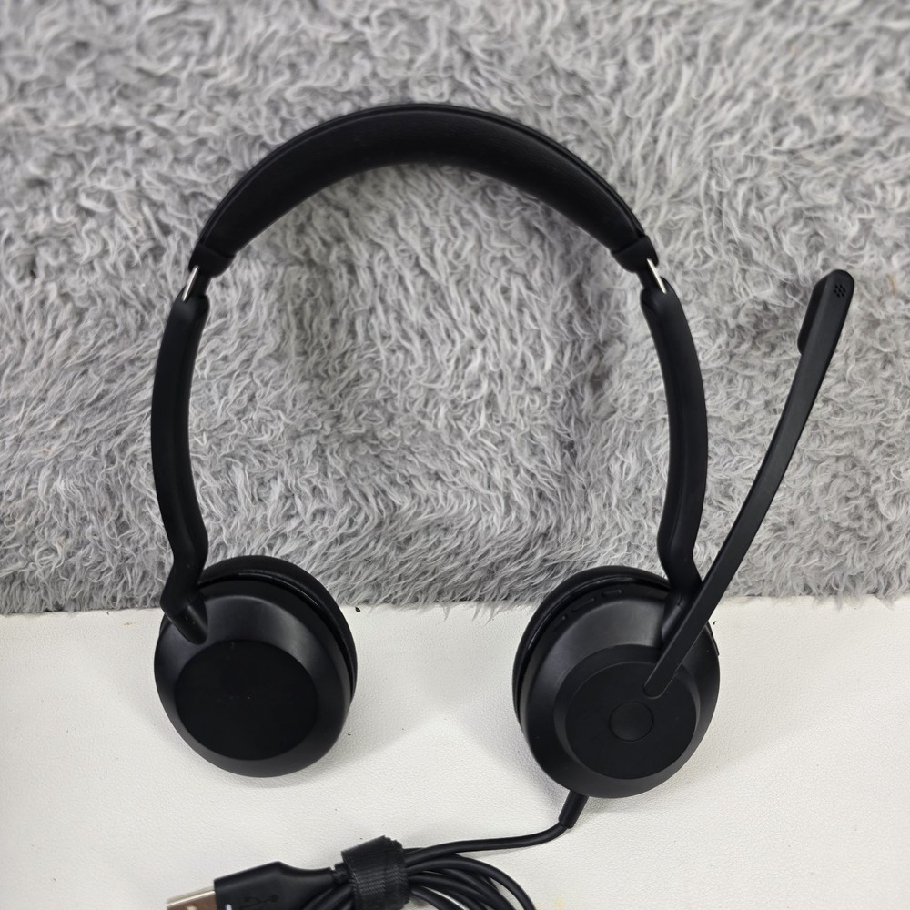 JABRA W02L USB-A Wired Stereo Headset Black