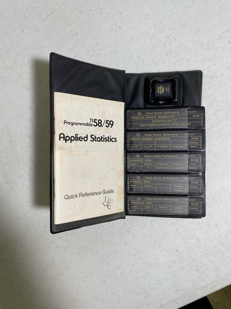 Texas Instruments Programmable TI 58/59 Applied Statistics Module 2 w/16 Modules