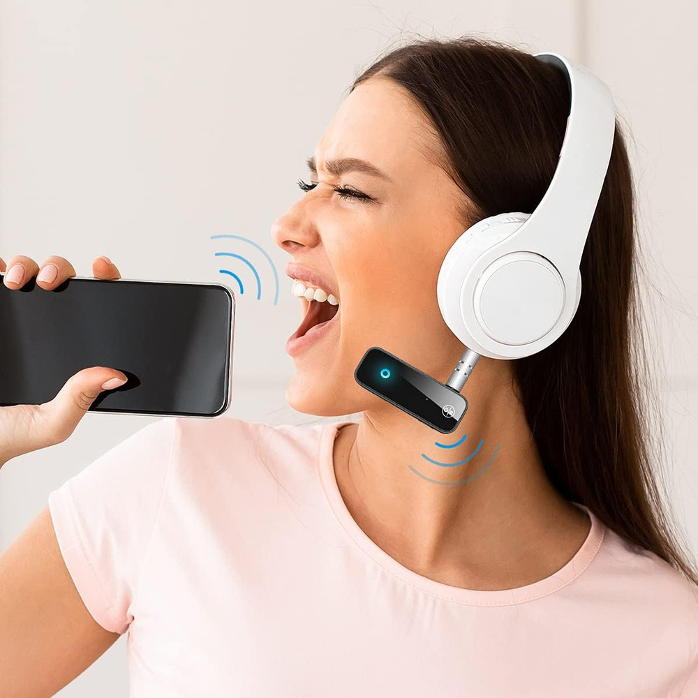 JXTZ Aux Bluetooth 5.3 Adapter for Car, 2 in 1 Wireless Bluetooth Transmitter an