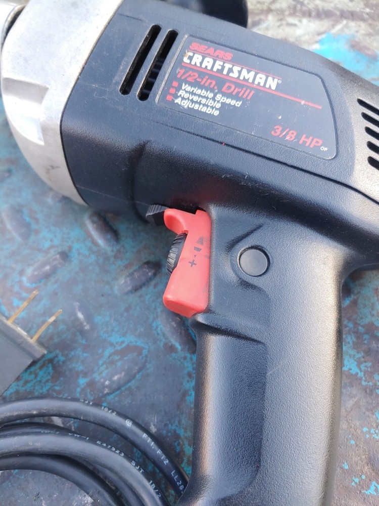 CRAFTSMAN 1/2” REVERSIBLE DRILL MODEL: 315.101280. USA.