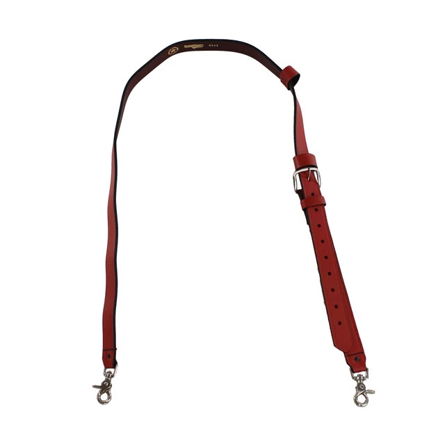 Boston Leather Firefighter Radio Strap Red with Stabilizer Mic
