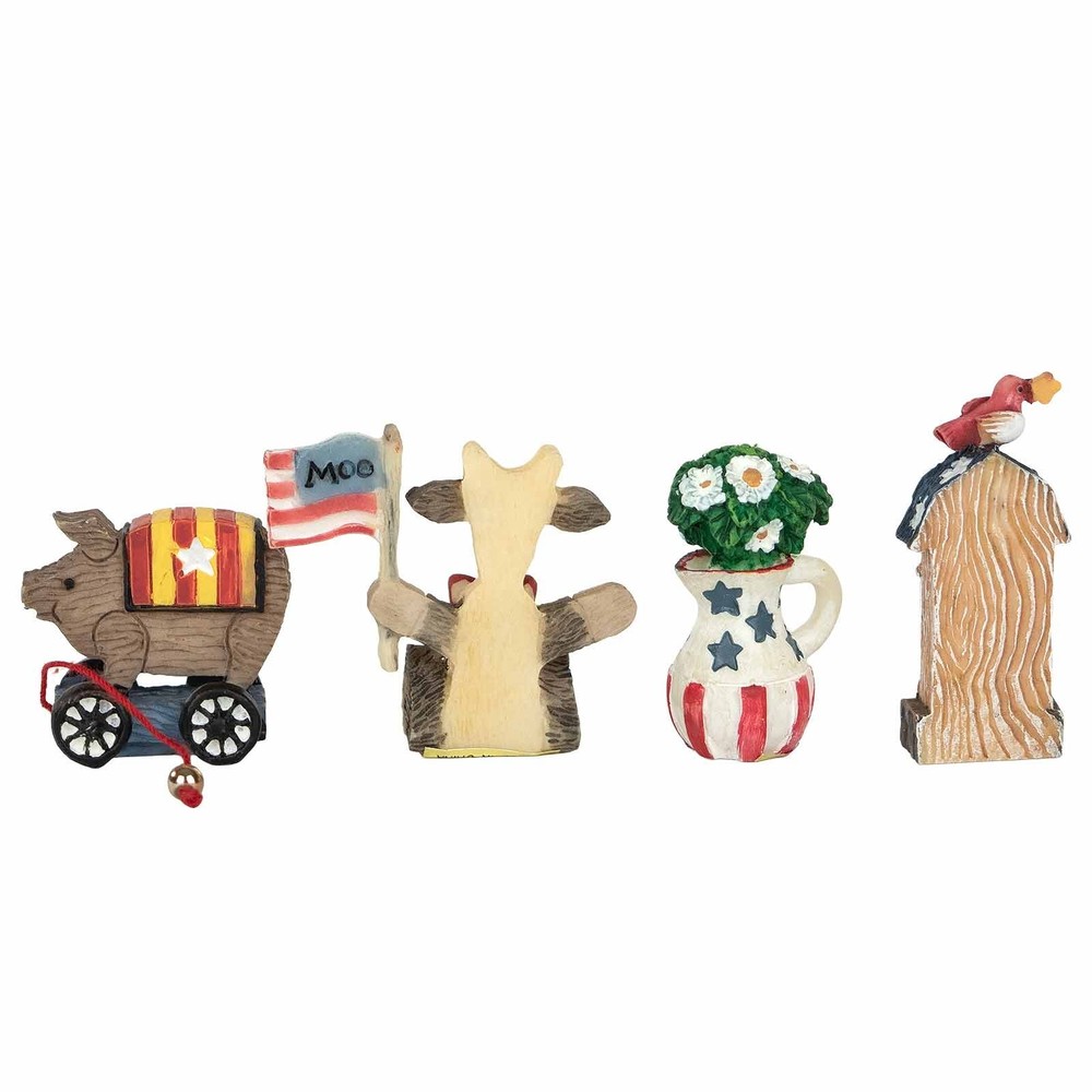Mary's Moo Moos Ameri-Cow 12pc Mini Figurines Accessory Pack 634700 Patriotic